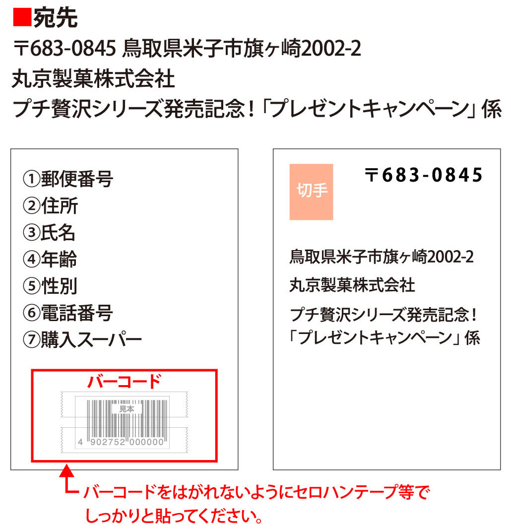 応募ハガキの宛先